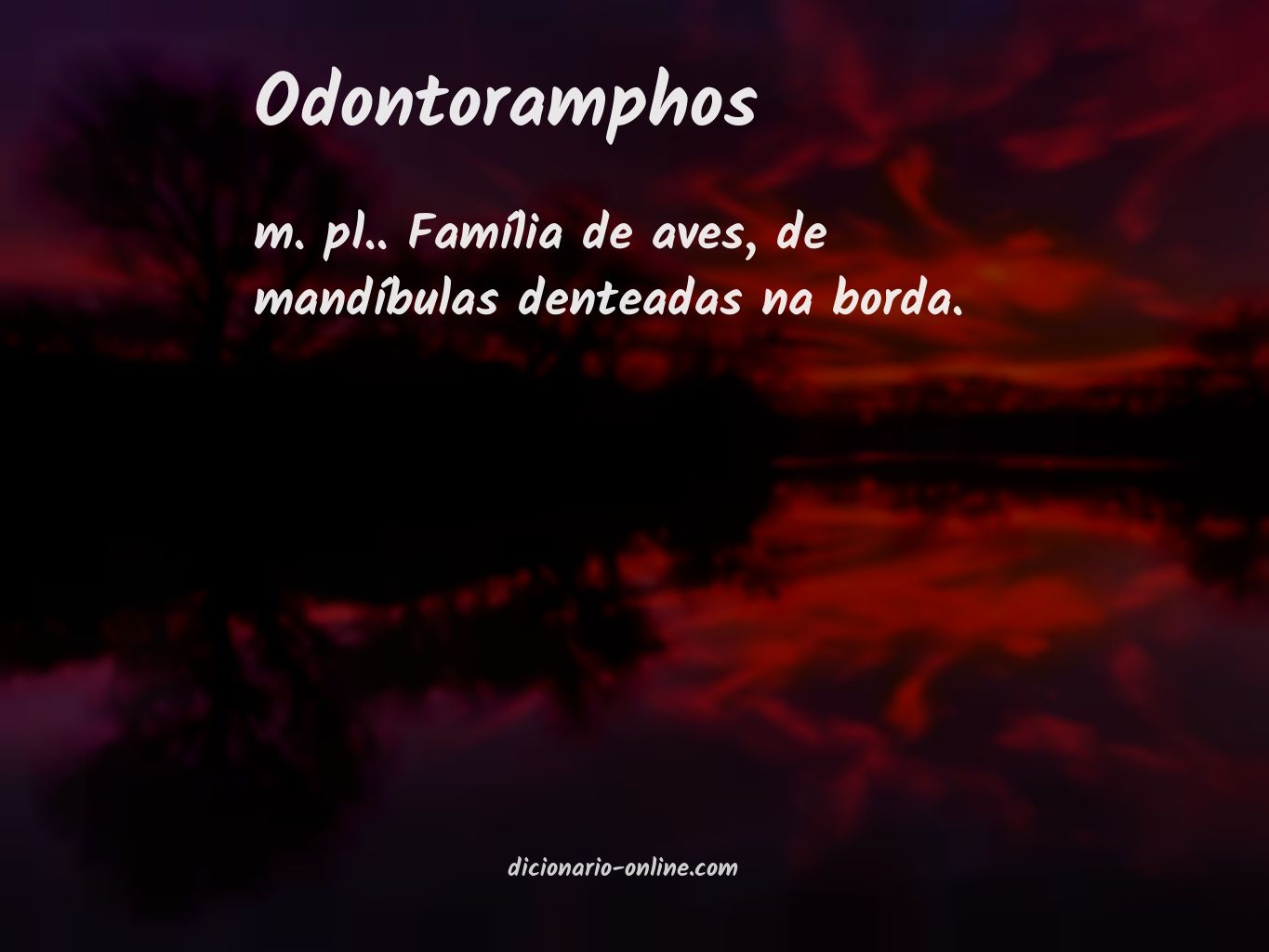 Significado de odontoramphos