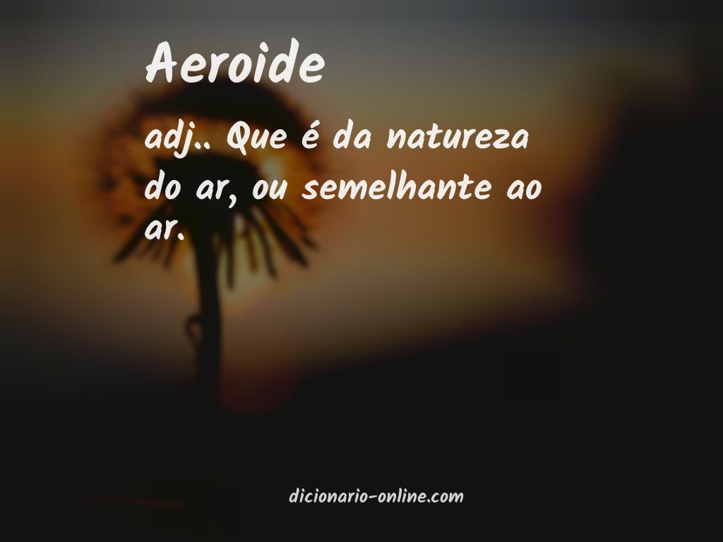 Significado de aeroide