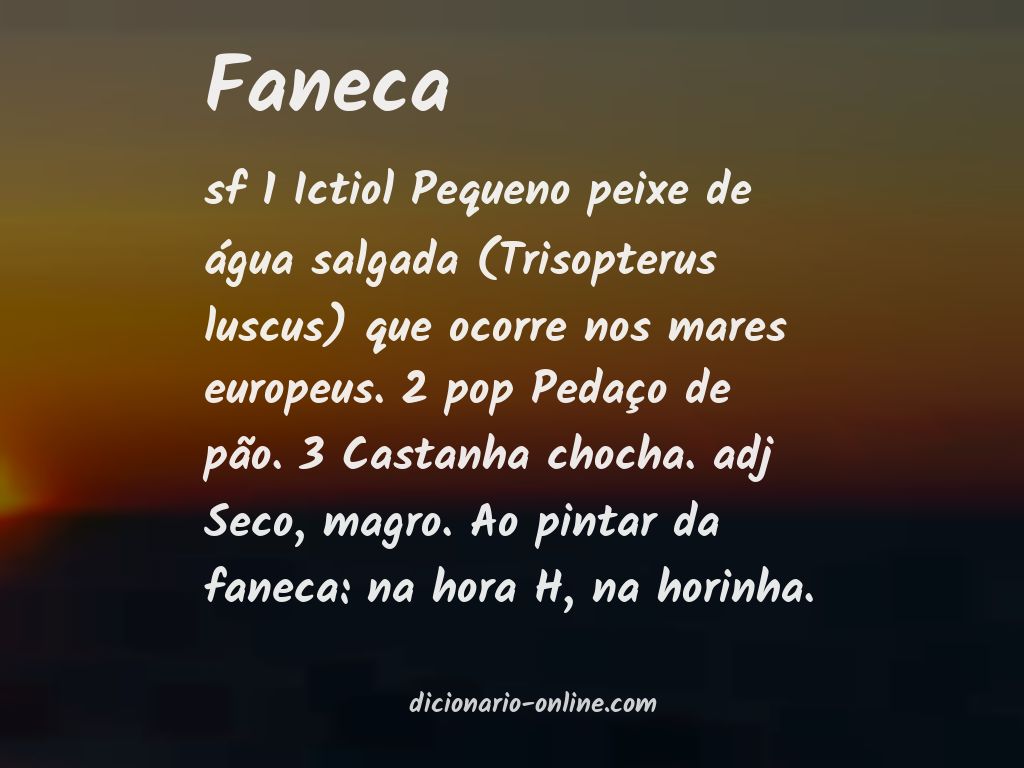 Significado de faneca