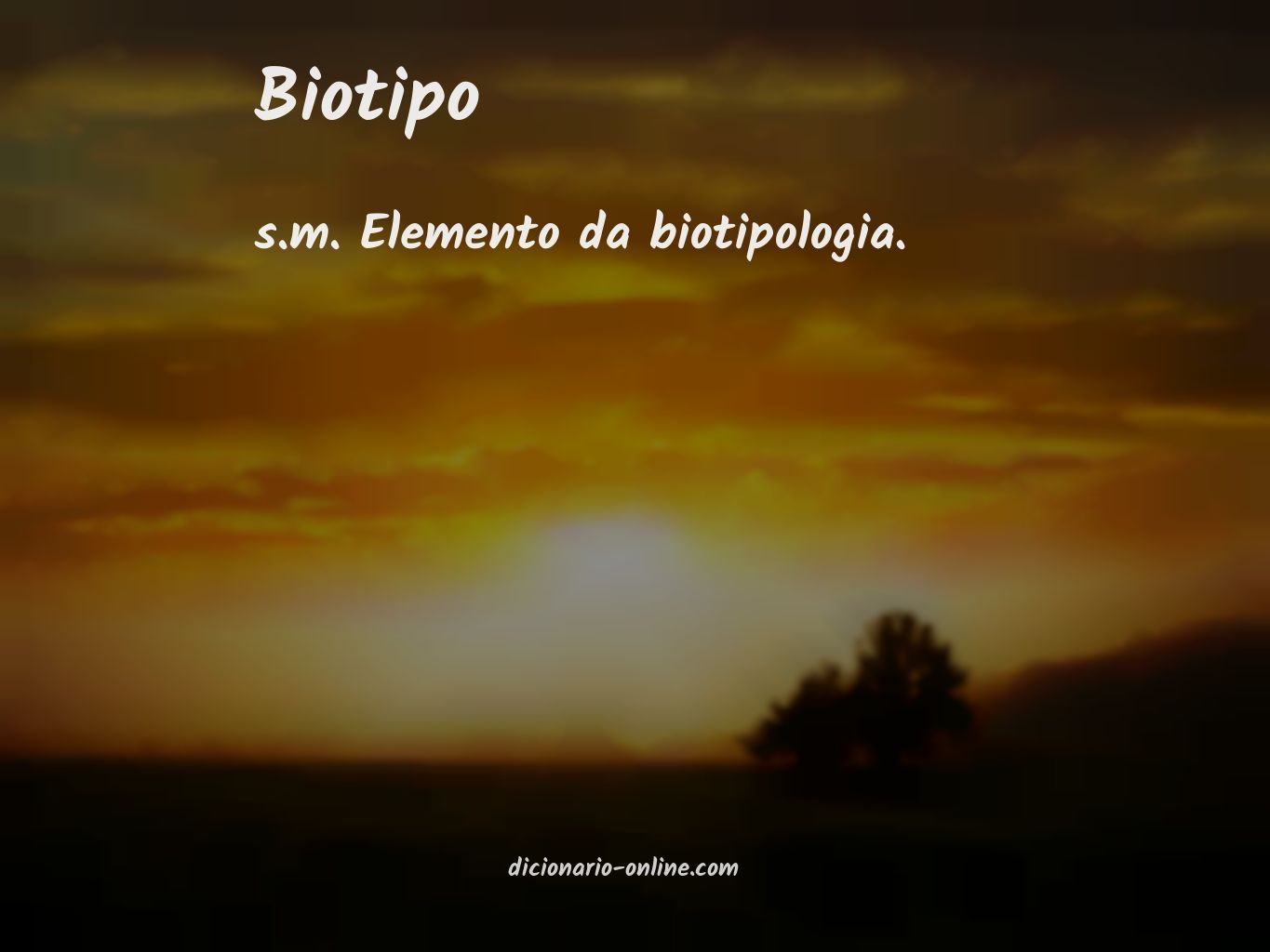 Significado de biotipo