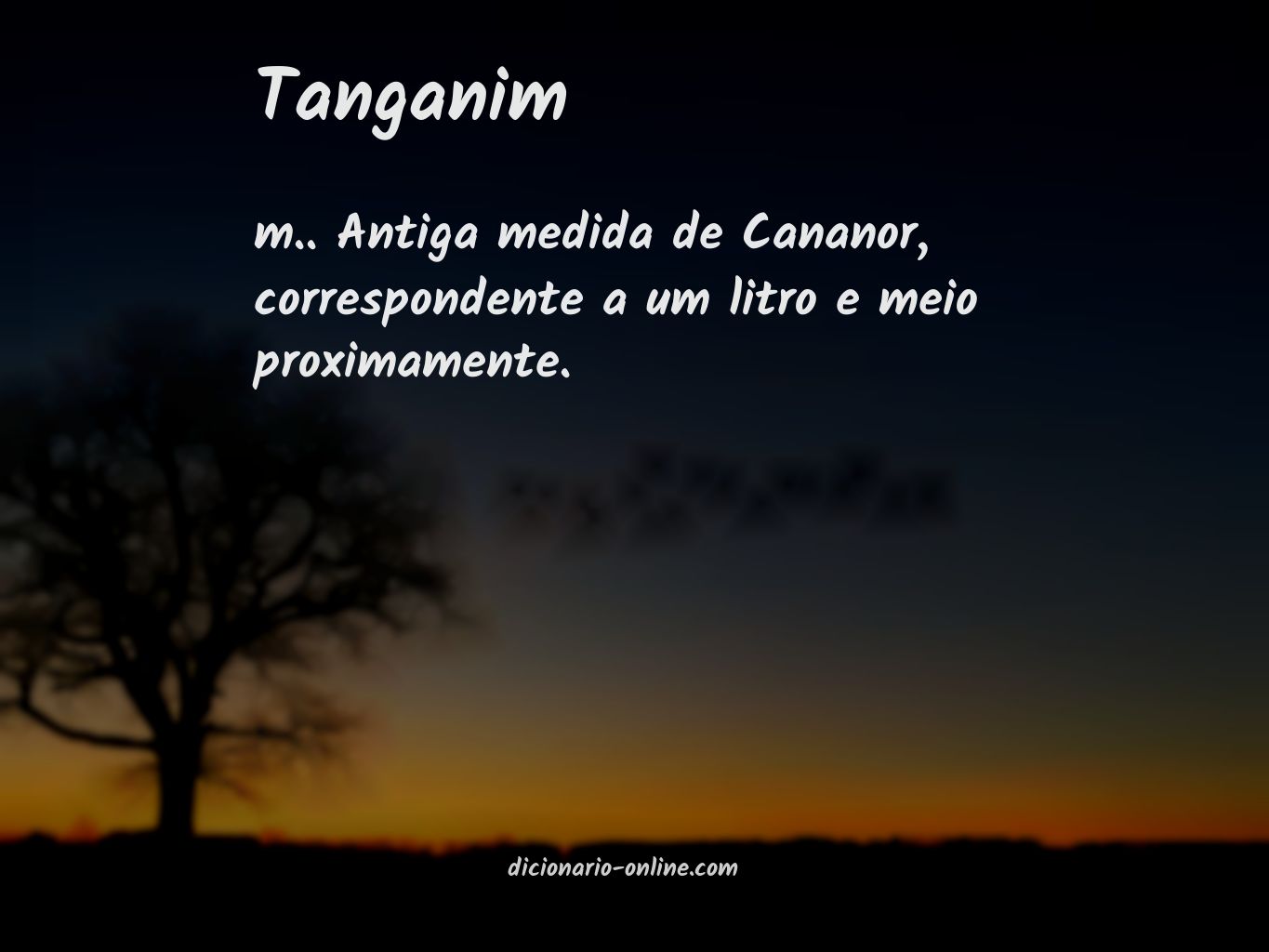 Significado de tanganim