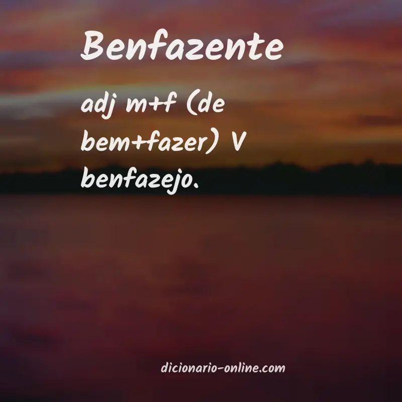 Significado de benfazente