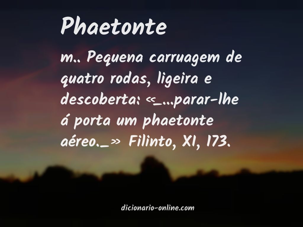 Significado de phaetonte