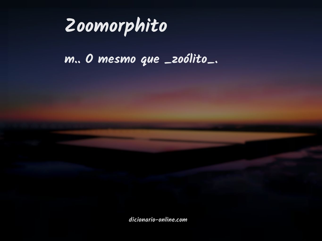 Significado de zoomorphito