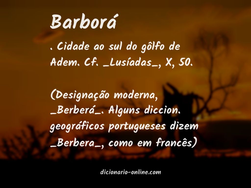 Significado de barborá