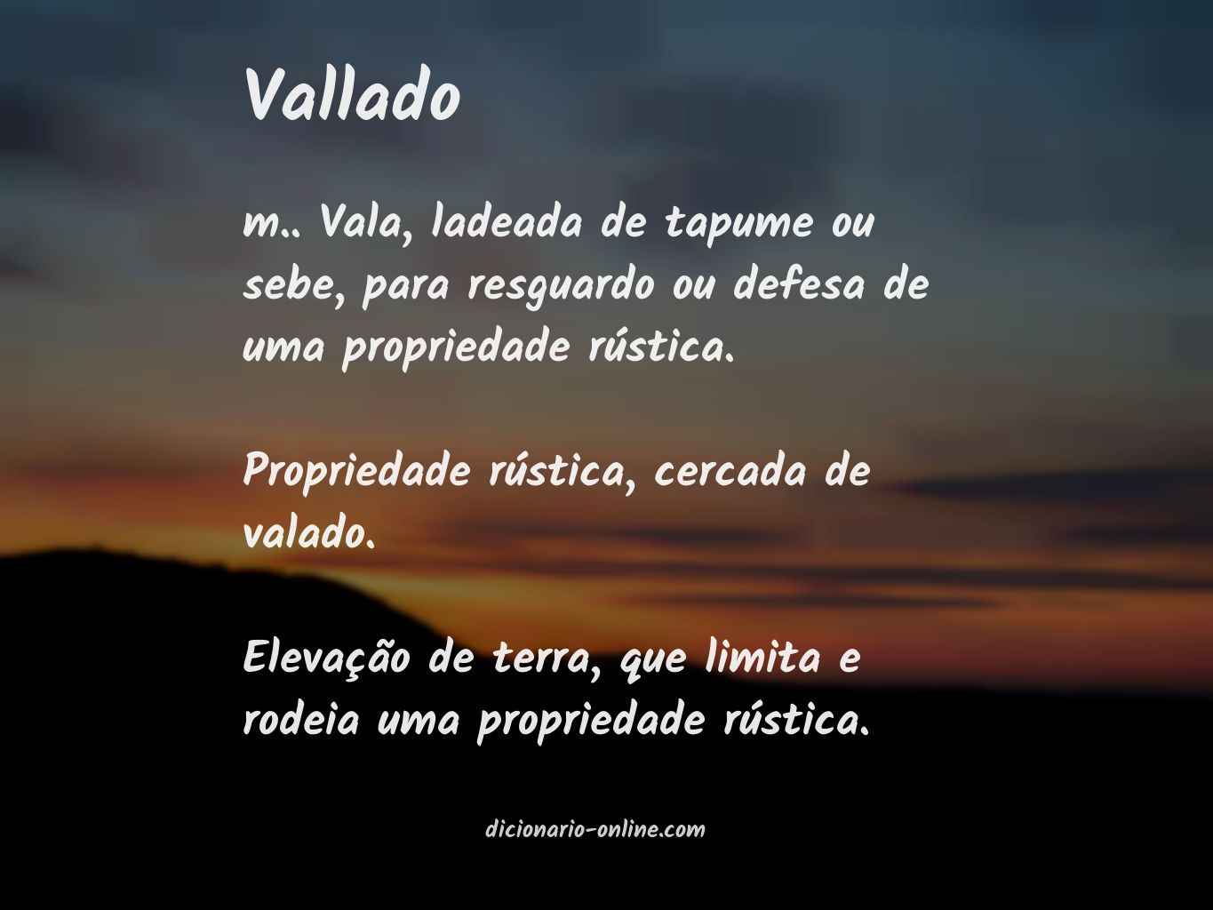 Significado de vallado