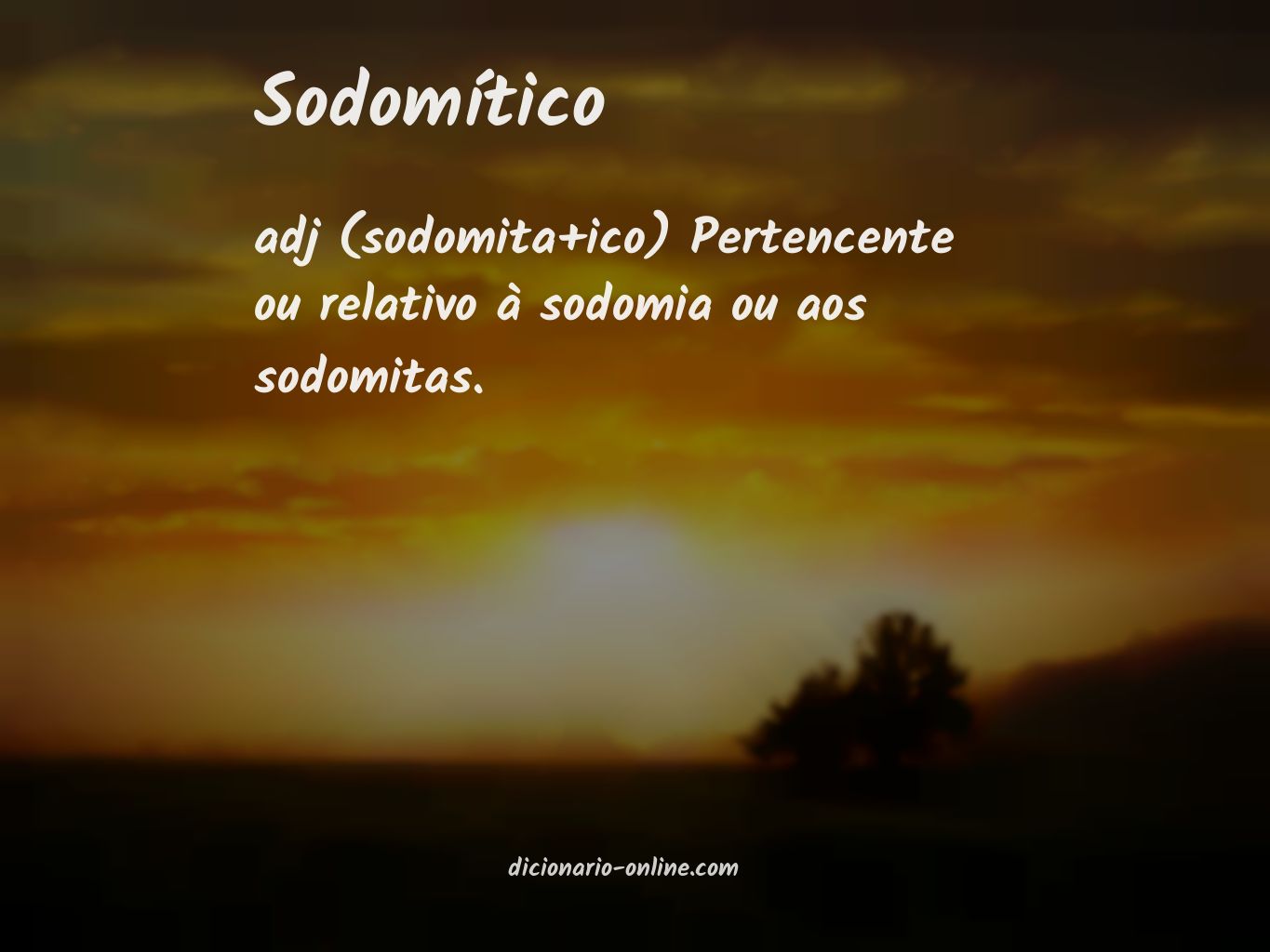 Significado de sodomítico