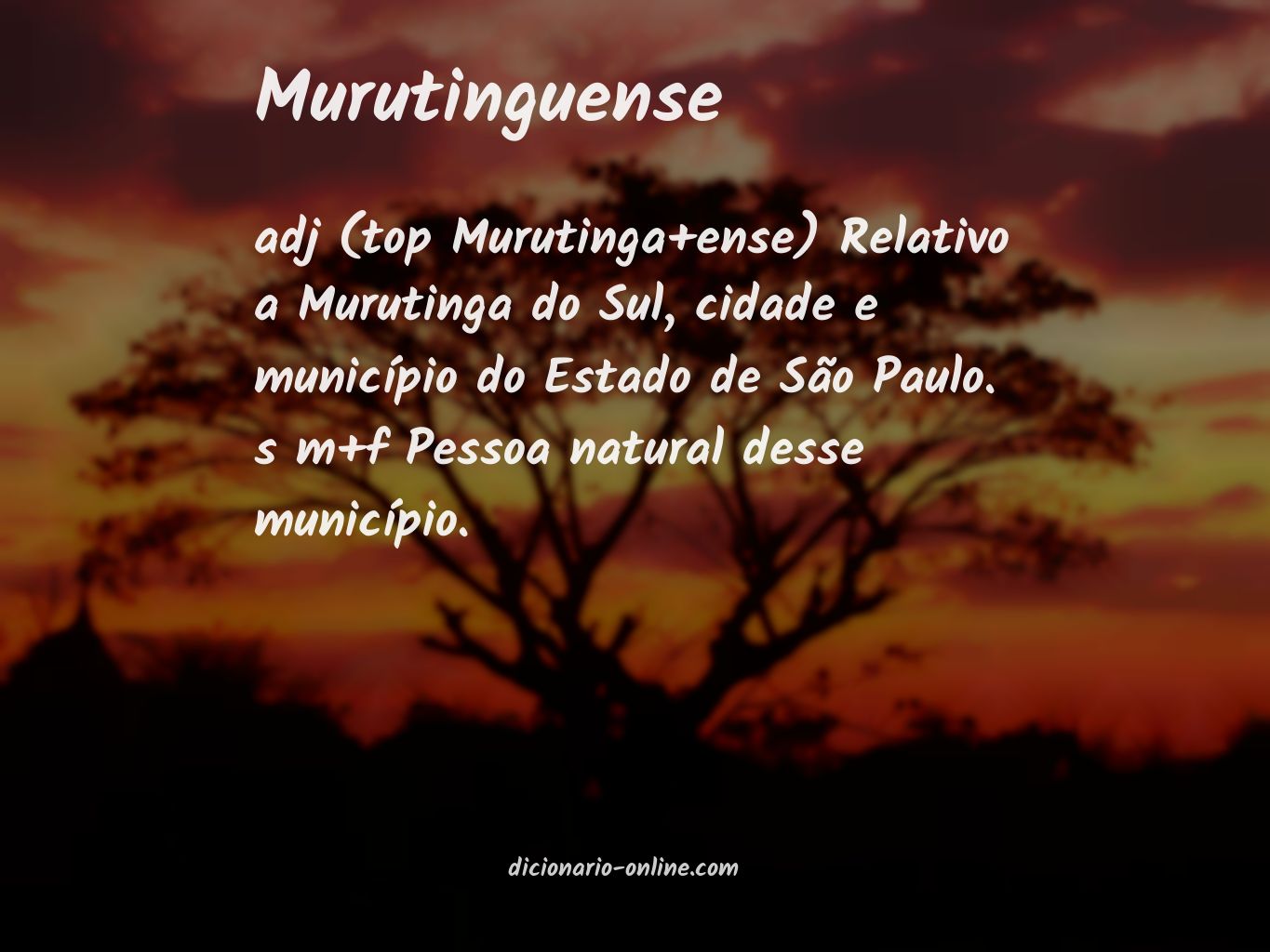 Significado de murutinguense