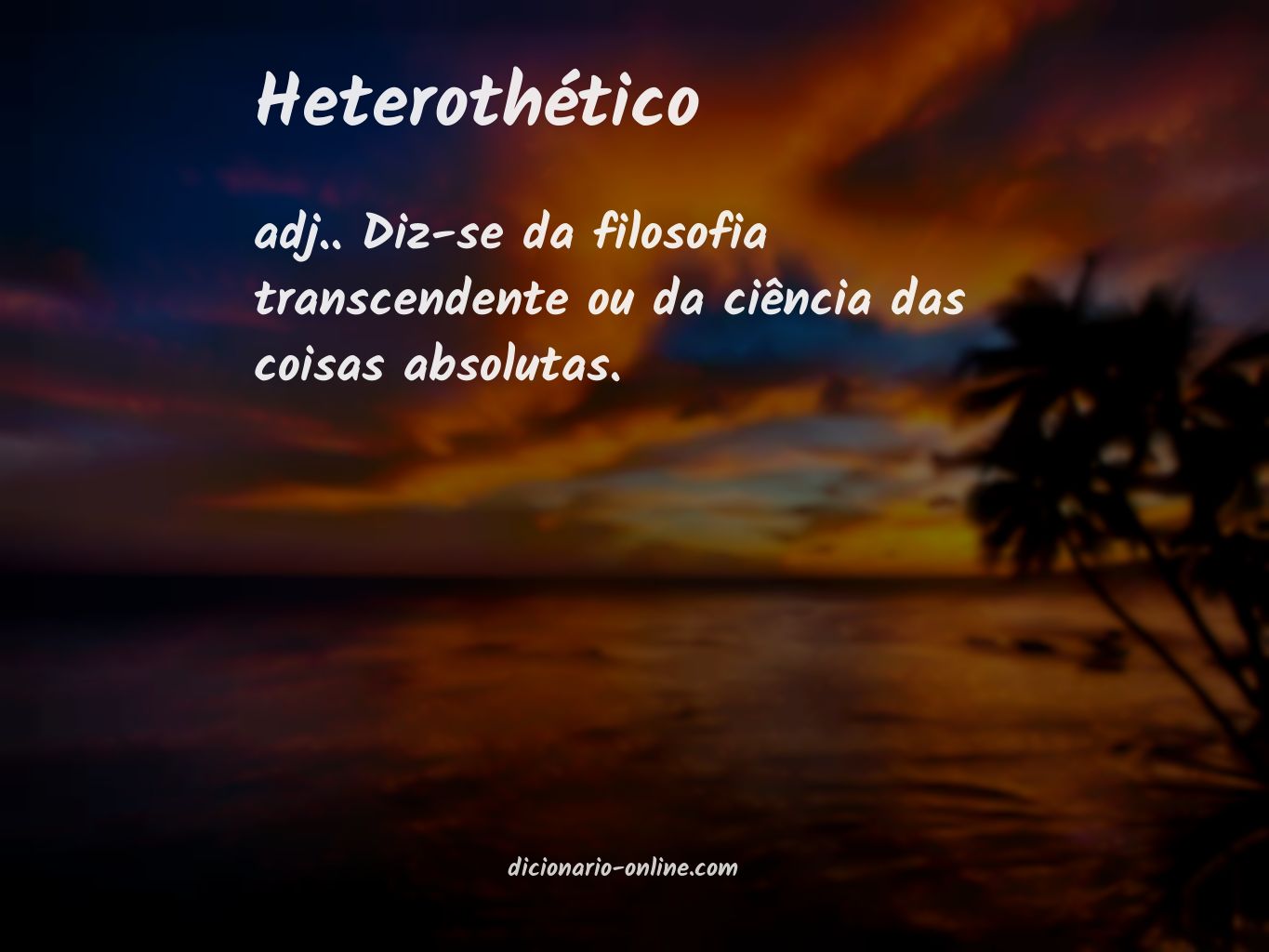 Significado de heterothético