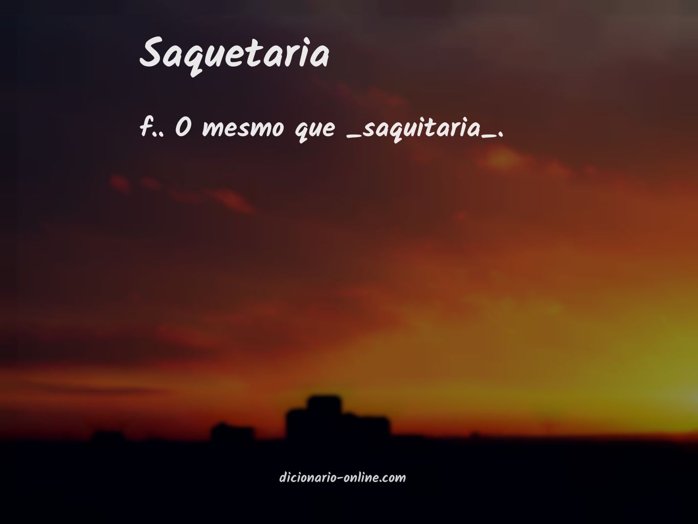 Significado de saquetaria