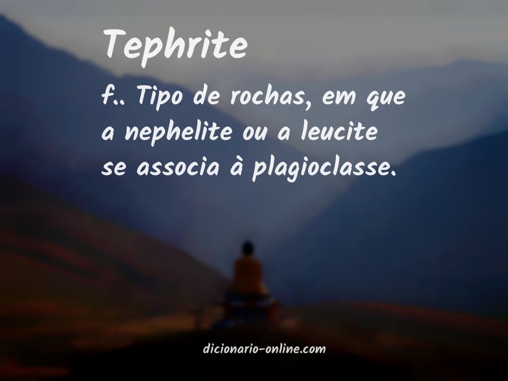 Significado de tephrite