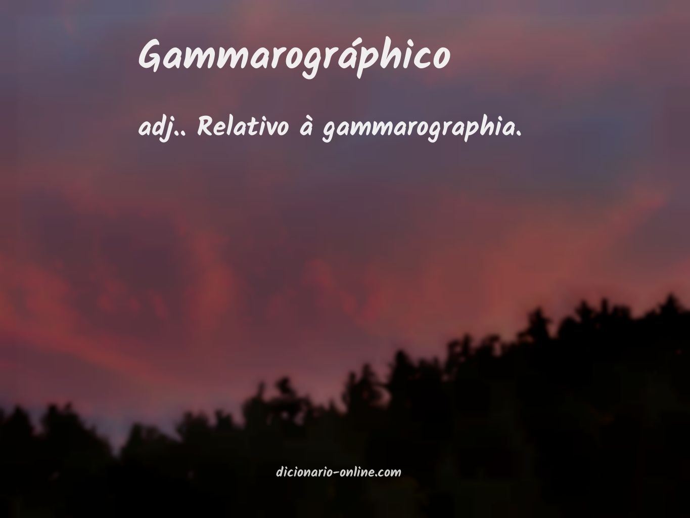 Significado de gammarográphico