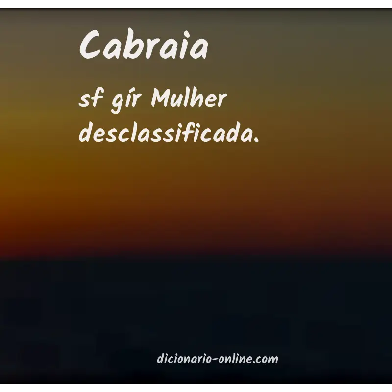 Significado de cabraia