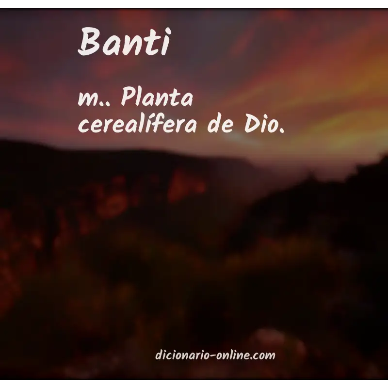 Significado de banti