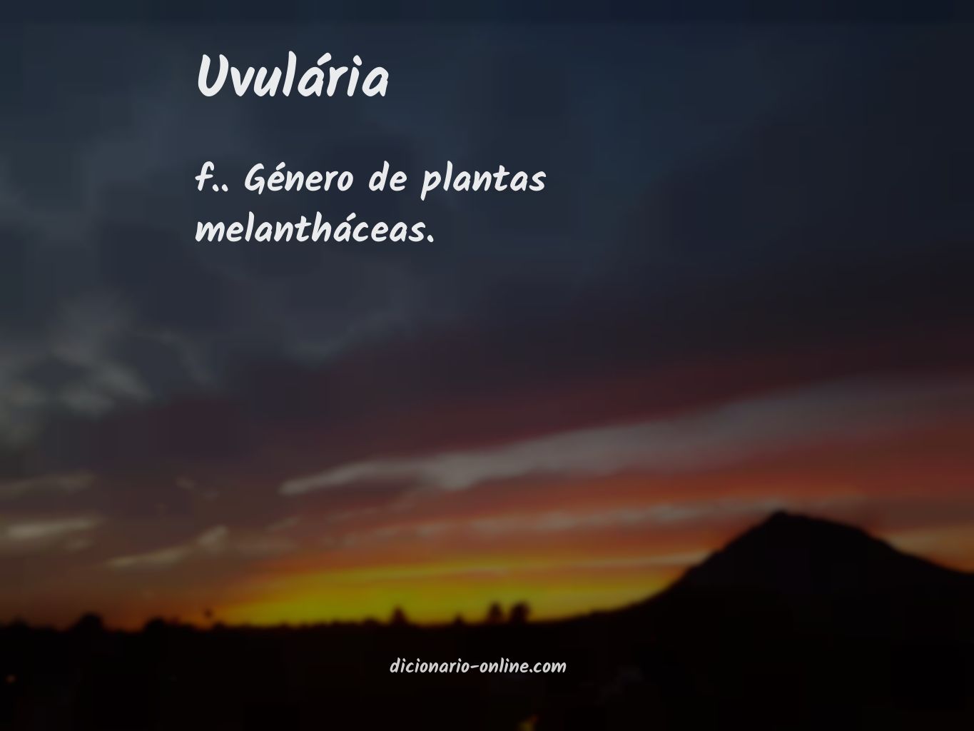 Significado de uvulária