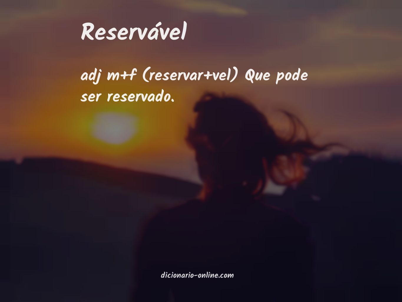 Significado de reservável