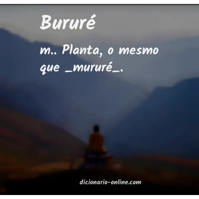 Significado de bururé