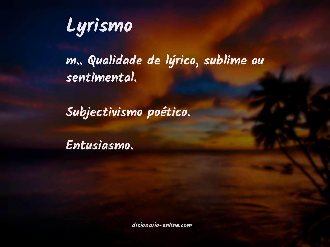 Significado de lyrismo