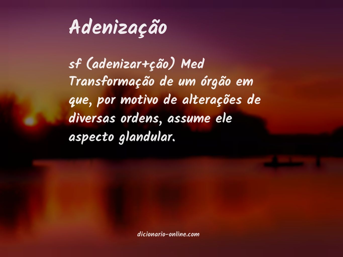 Significado de adenização