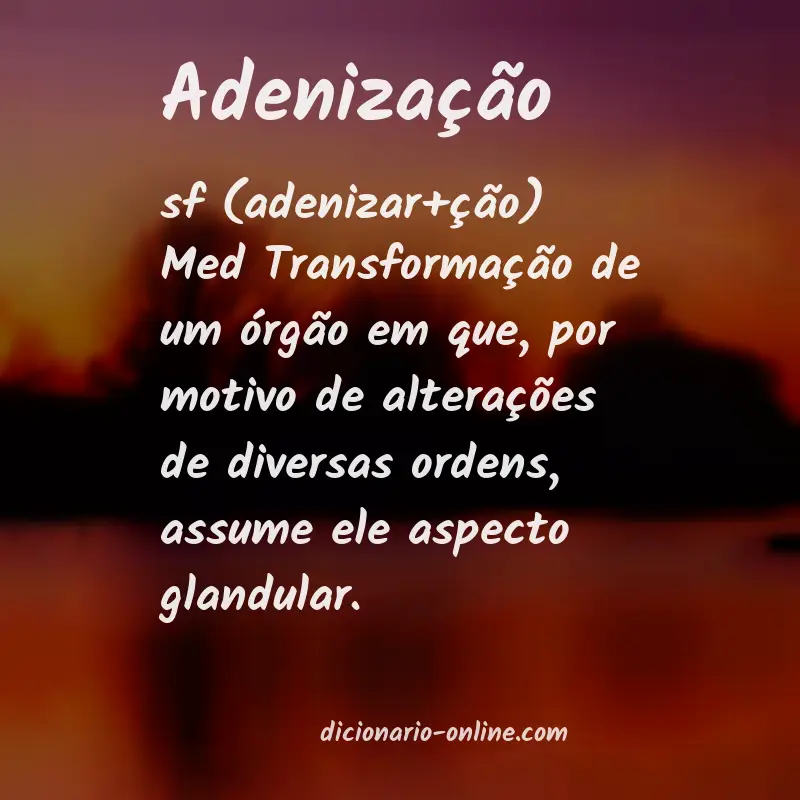 Significado de adenização