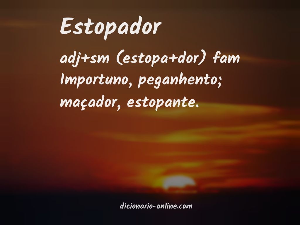 Significado de estopador