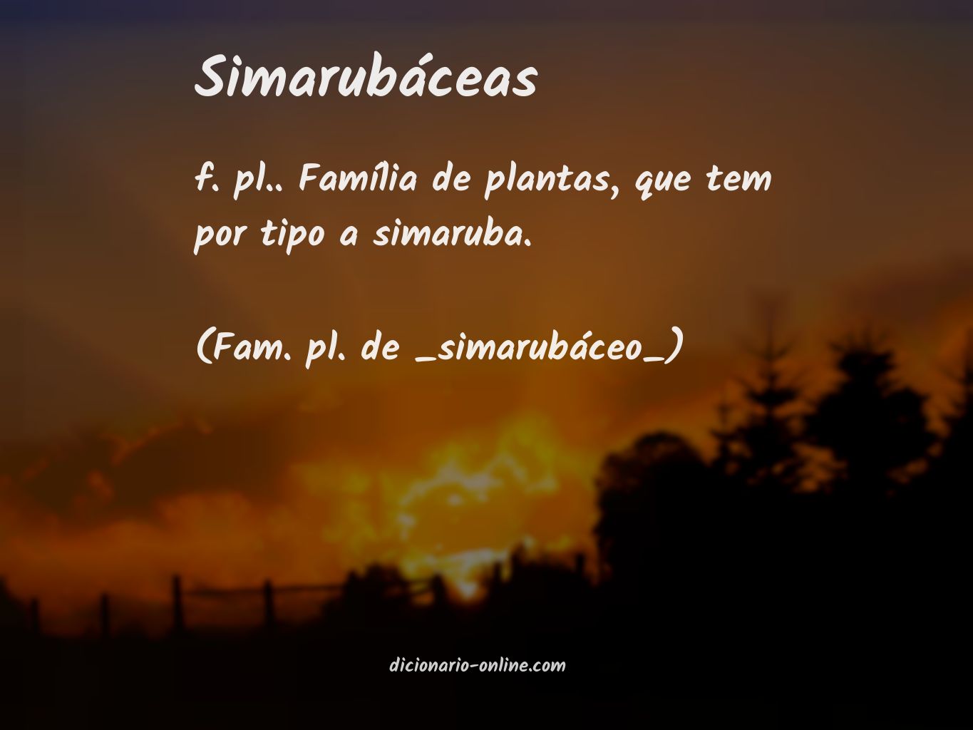 Significado de simarubáceas