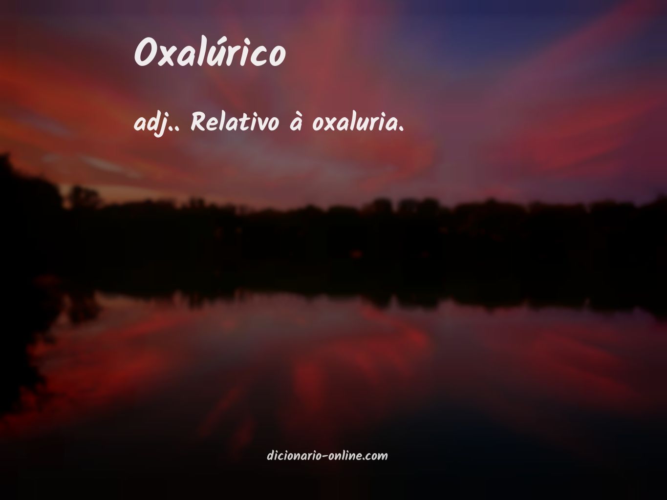 Significado de oxalúrico