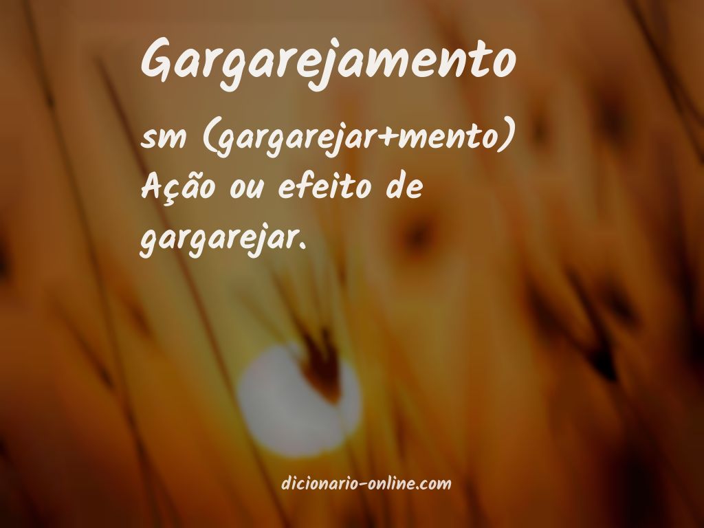 Significado de gargarejamento