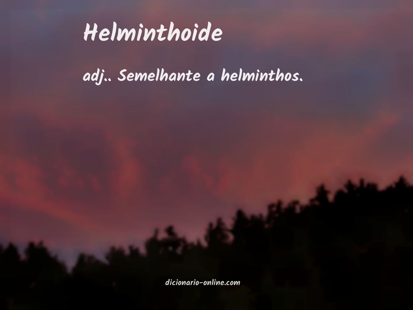Significado de helminthoide