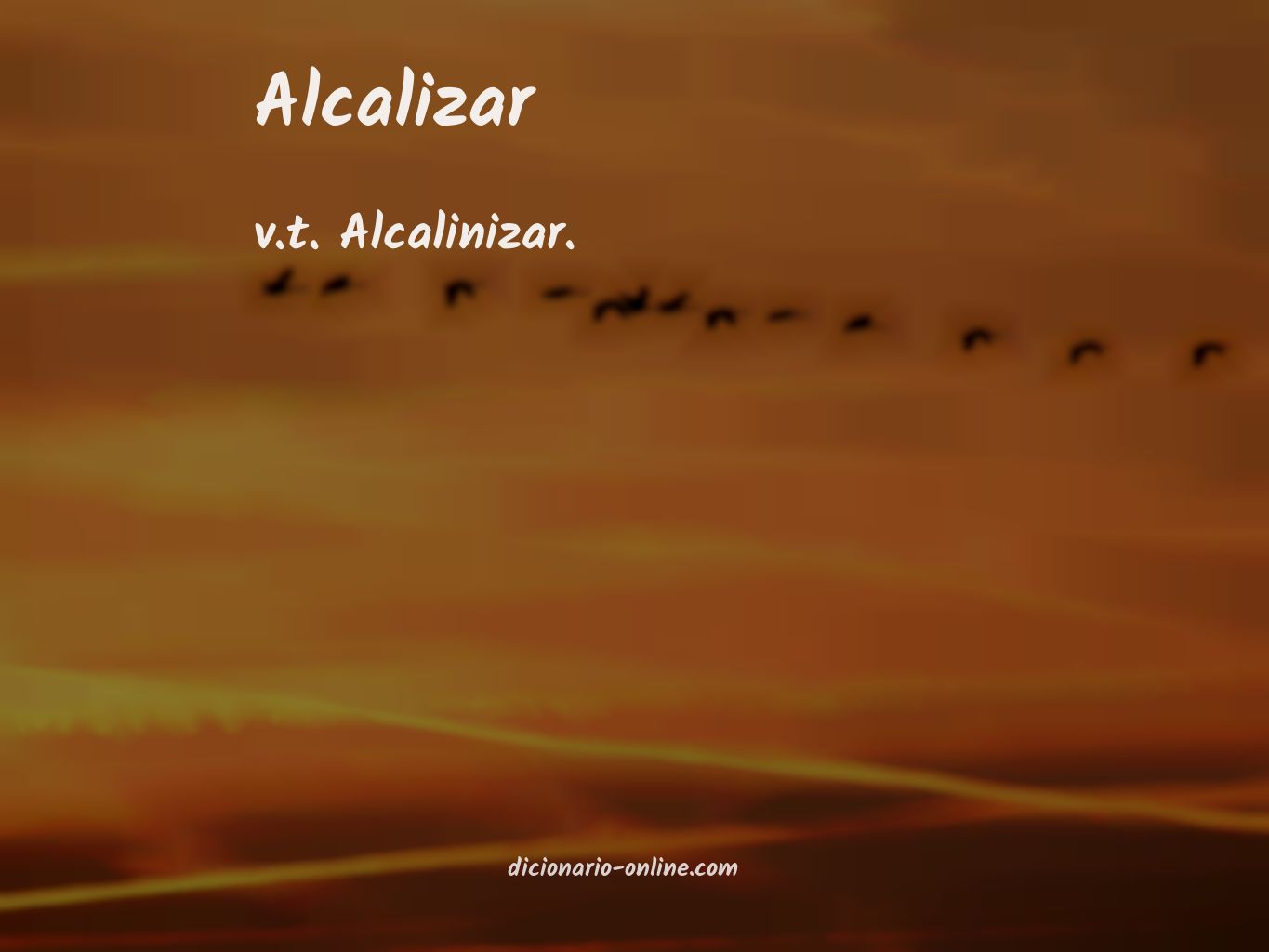 Significado de alcalizar