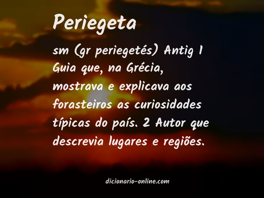 Significado de periegeta