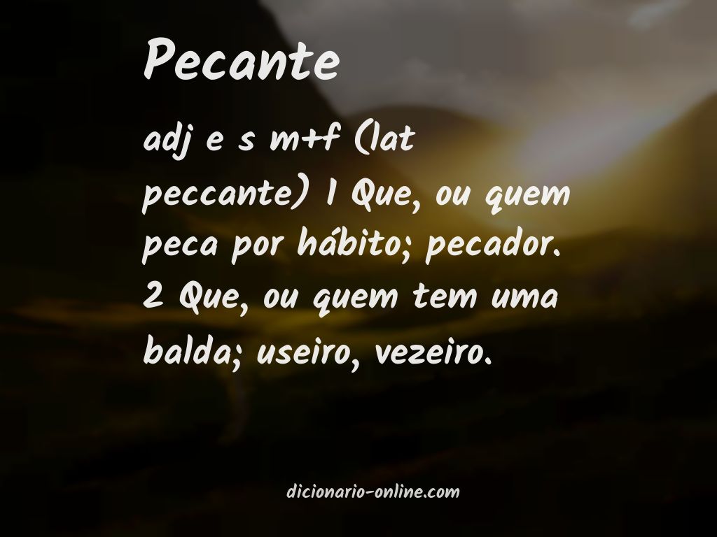 Significado de pecante