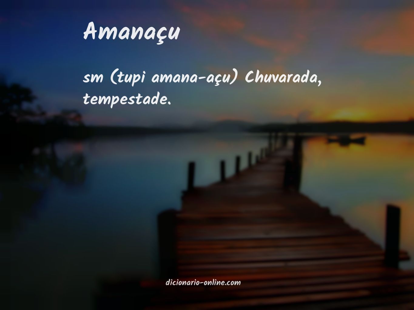 Significado de amanaçu