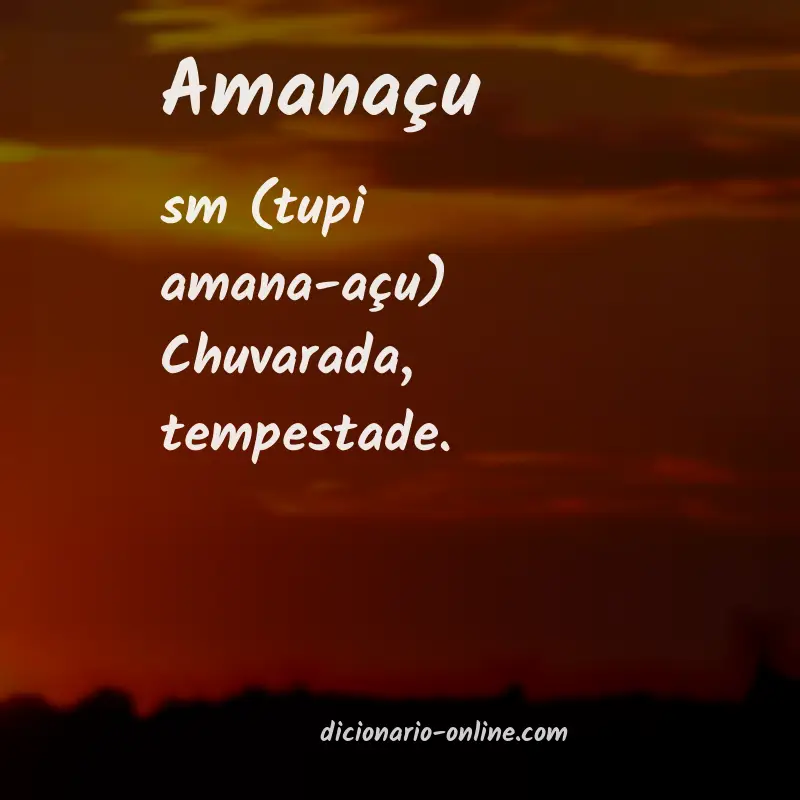 Significado de amanaçu