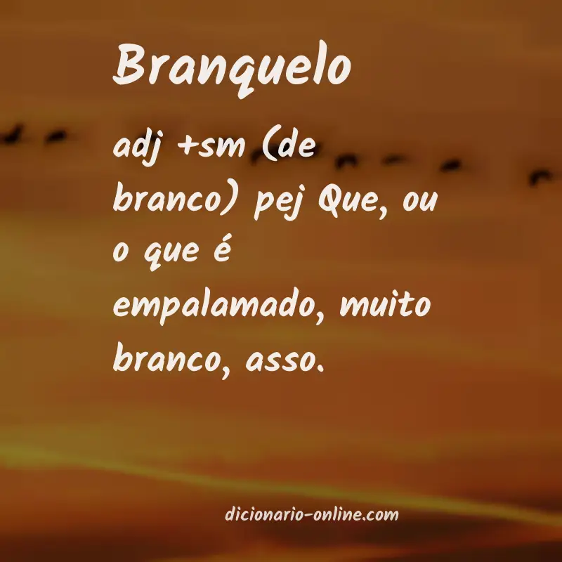 Significado de branquelo