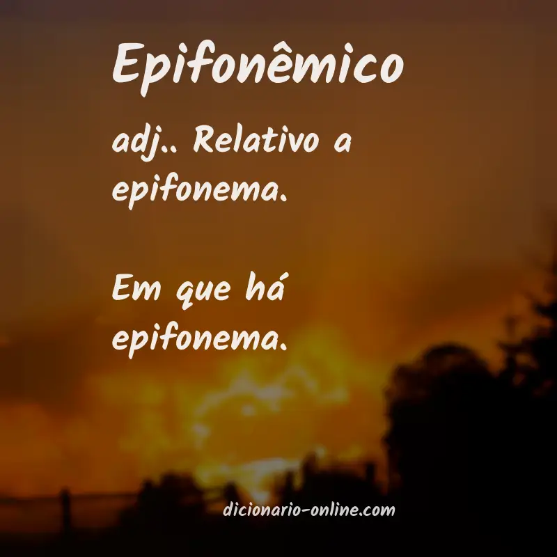 Significado de epifonêmico
