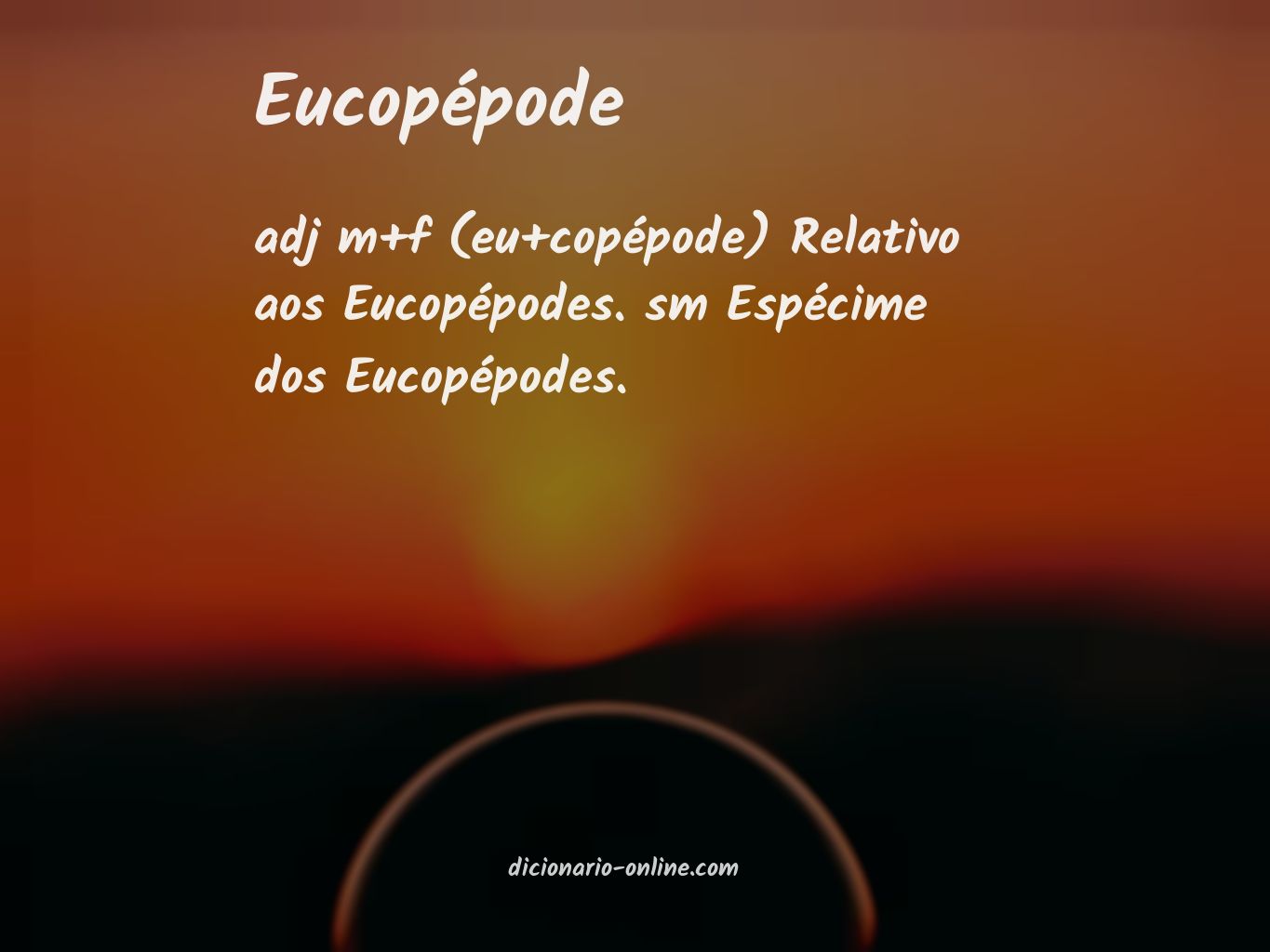 Significado de eucopépode