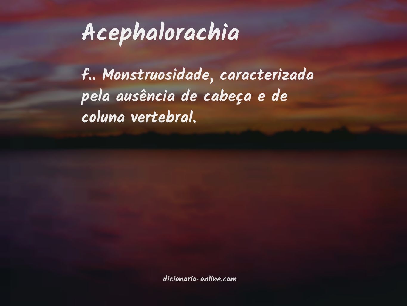 Significado de acephalorachia