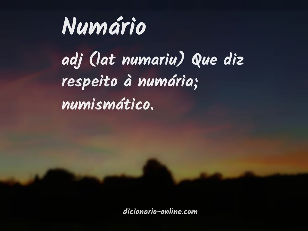 Significado de numário