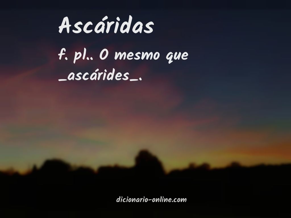 Significado de ascáridas