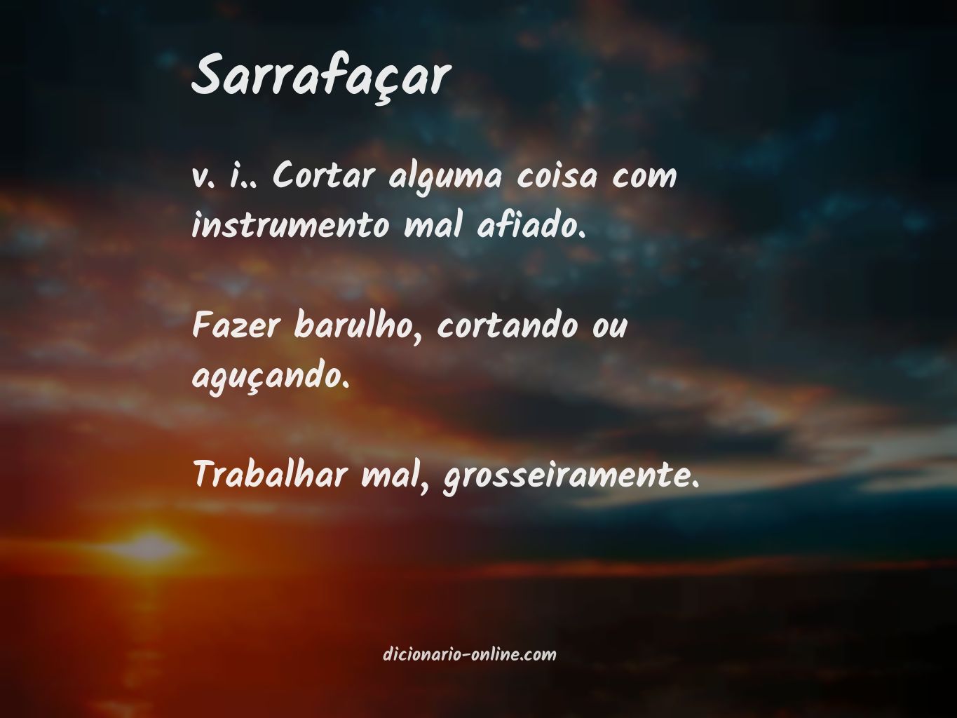 Significado de sarrafaçar