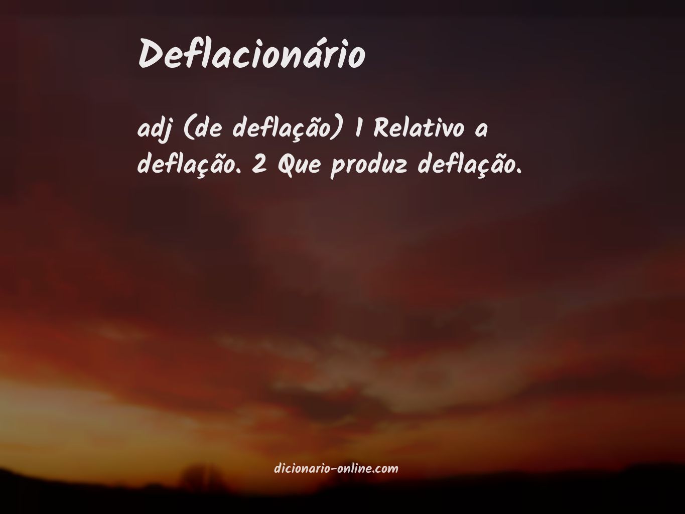 Significado de deflacionário