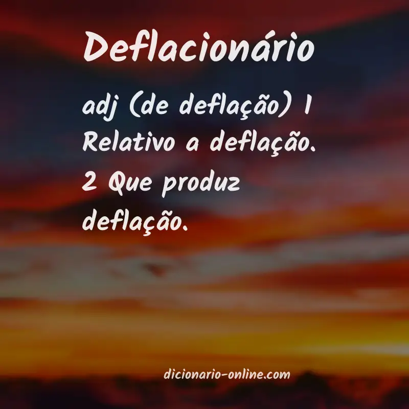 Significado de deflacionário