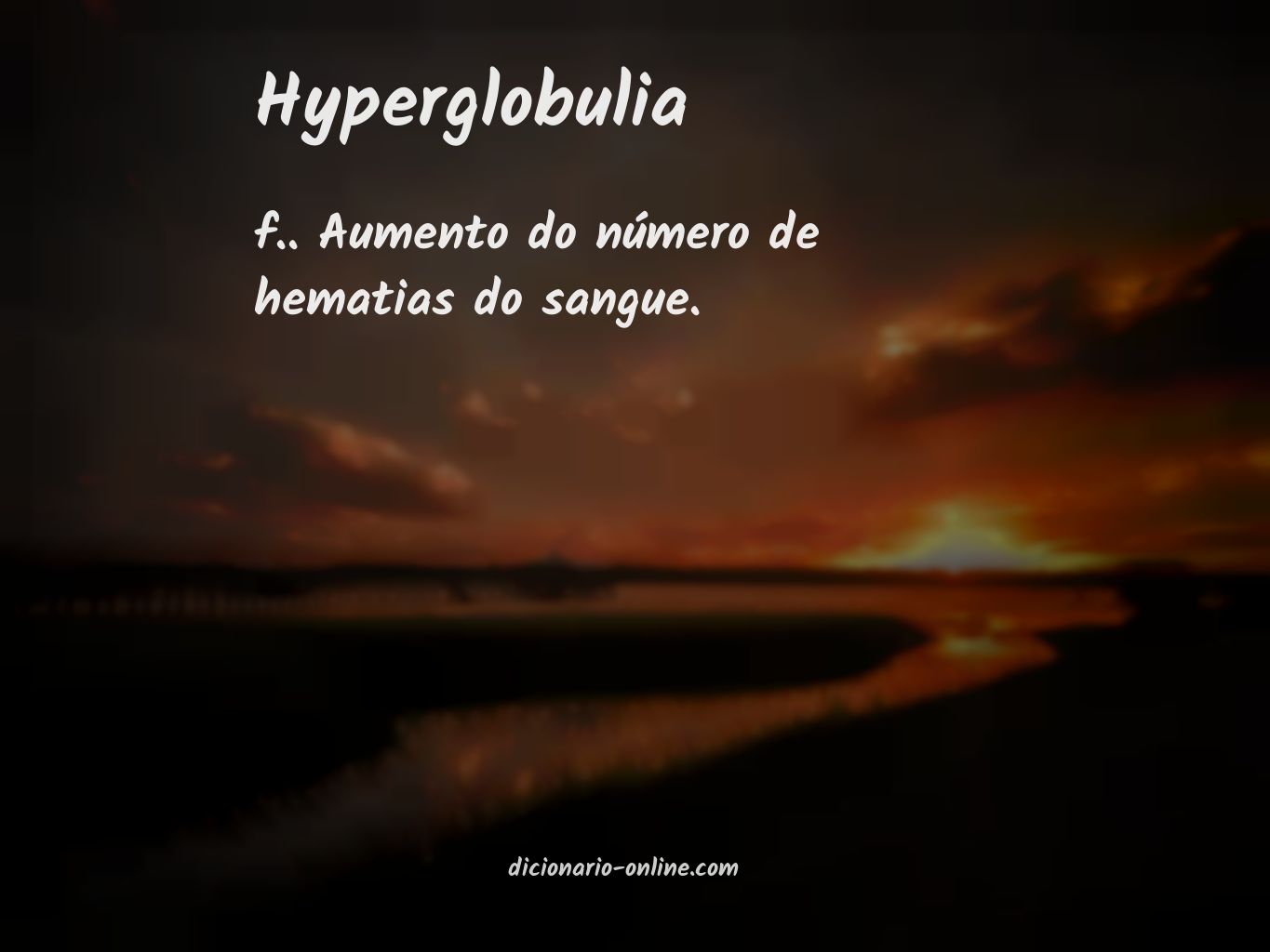 Significado de hyperglobulia