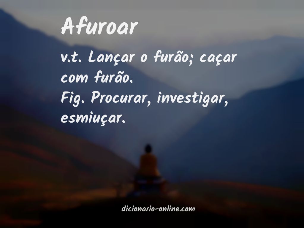 Significado de afuroar