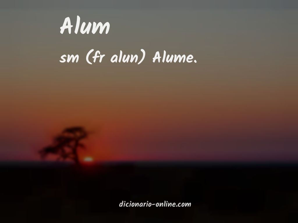 Significado de alum