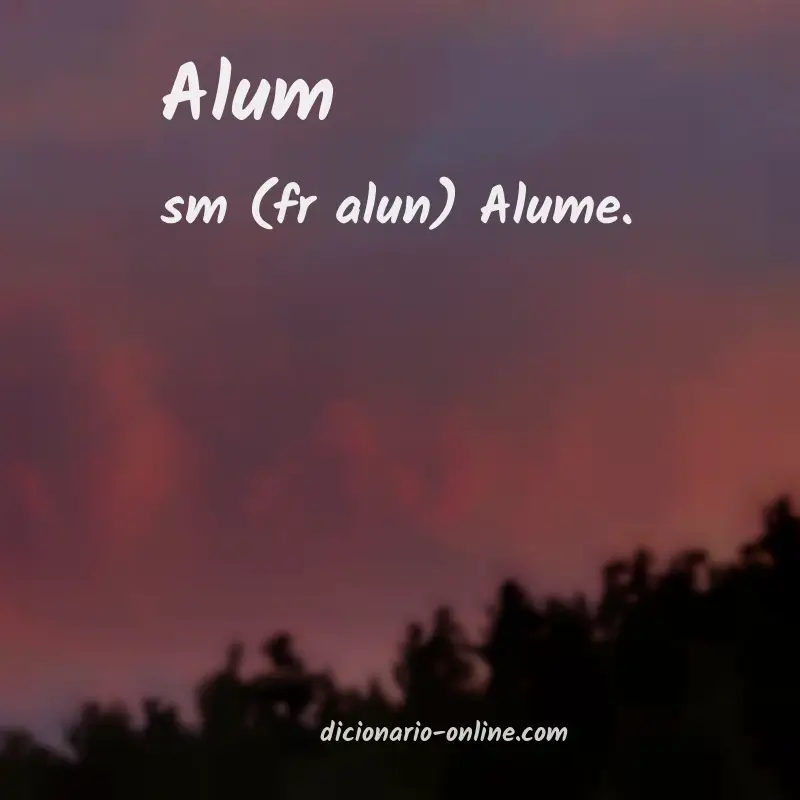 Significado de alum