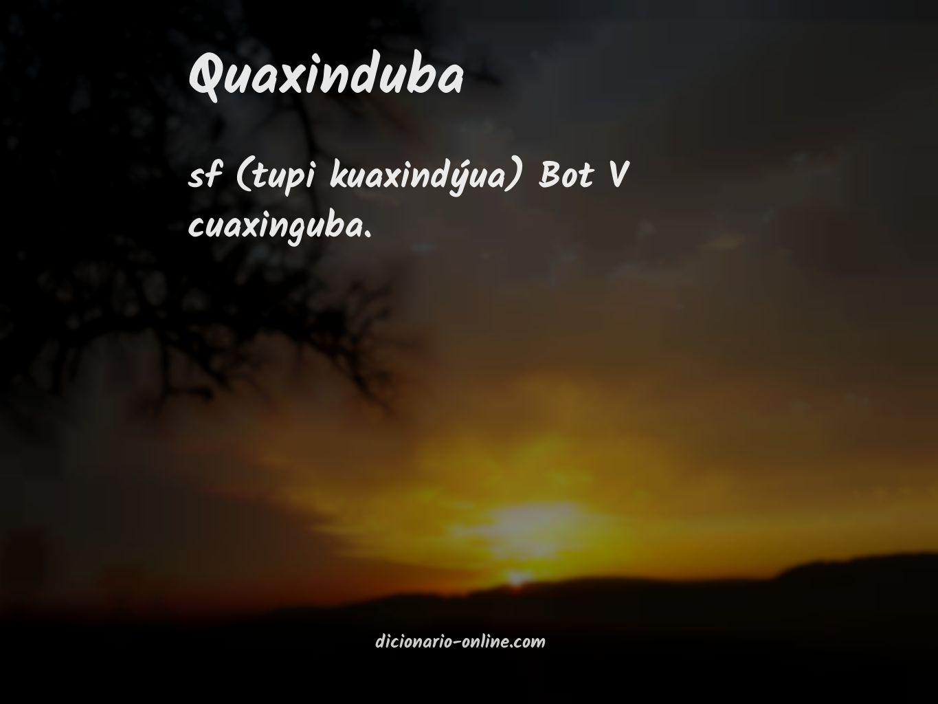 Significado de quaxinduba