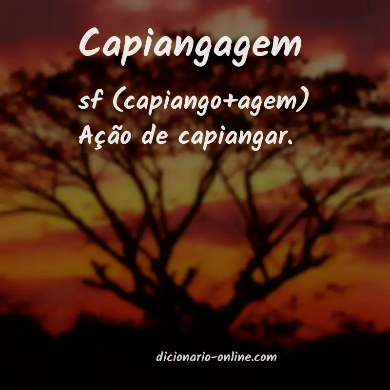 Significado de capiangagem
