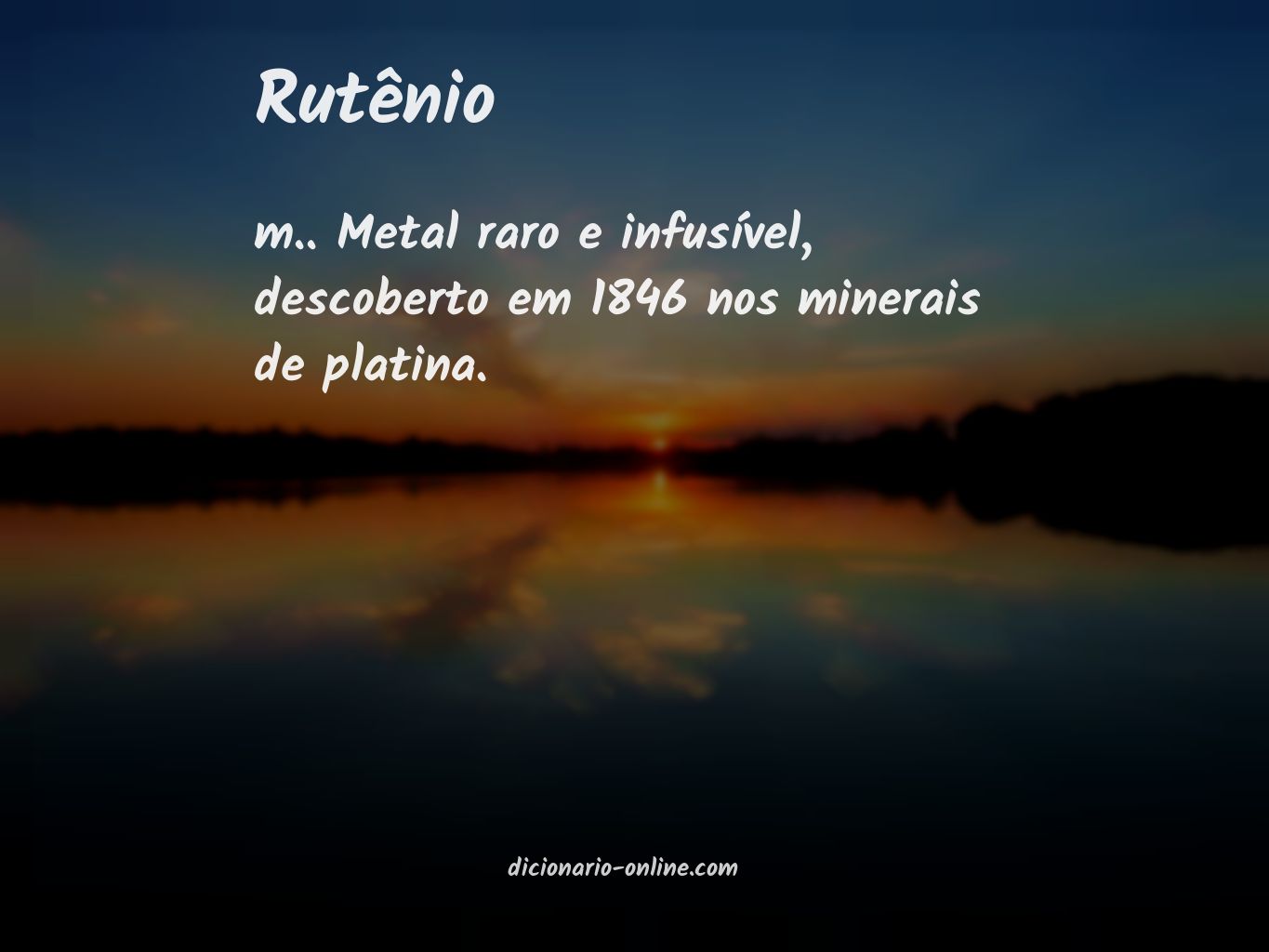 Significado de rutênio